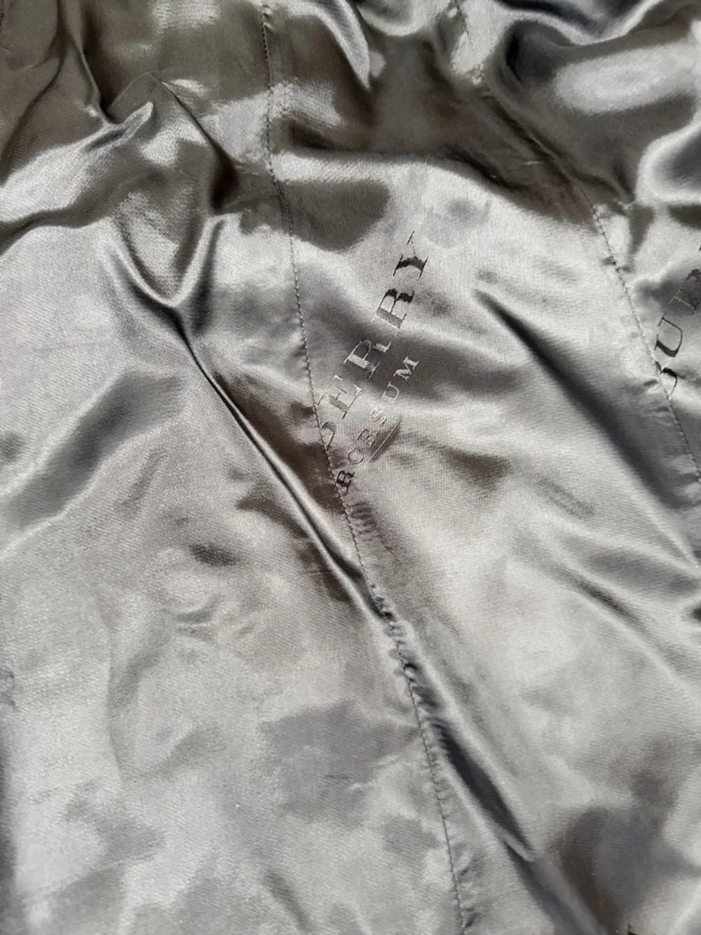 EXCELLENT Burberry Prorsum navy Logo-Lined trench coat jacket size 46 - Picture 8 of 8